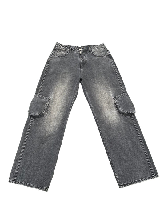 Charcoal washed Cargo Denim