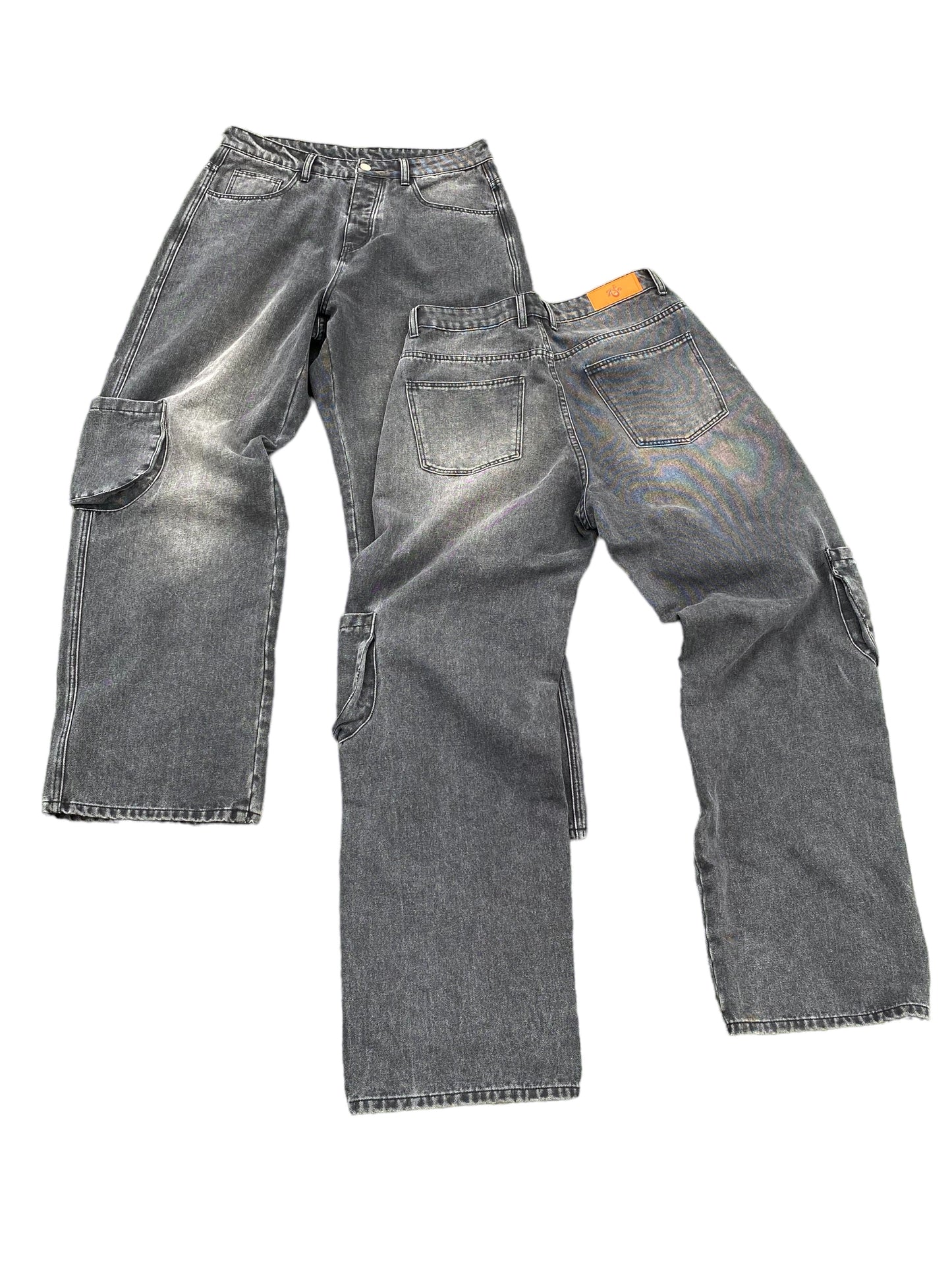 Charcoal washed Cargo Denim